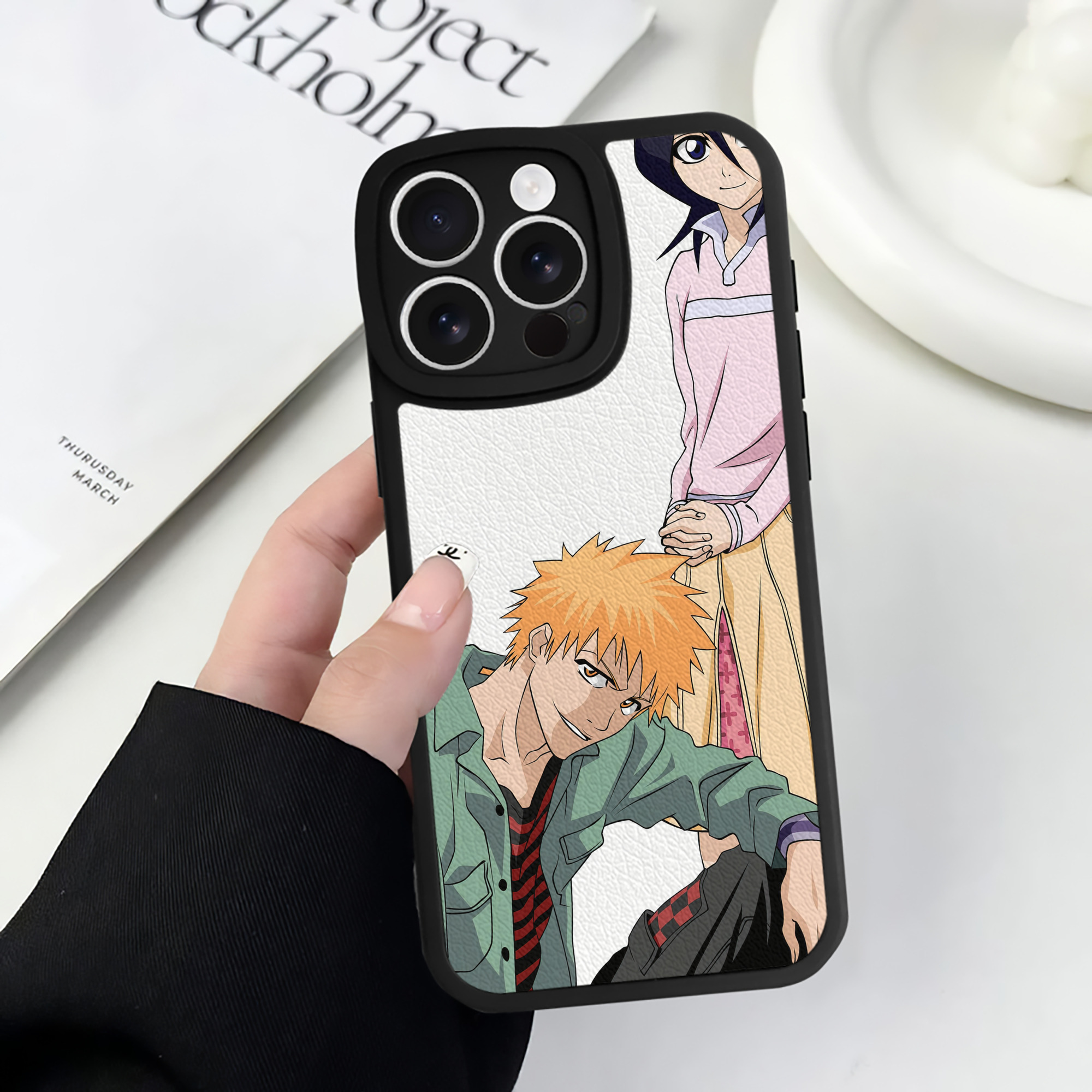 （画像用） ブリーチ BLEACH 【iPhone 16シリーズ対応】シリコンスマホケース（レザー調） 材質：シリコン